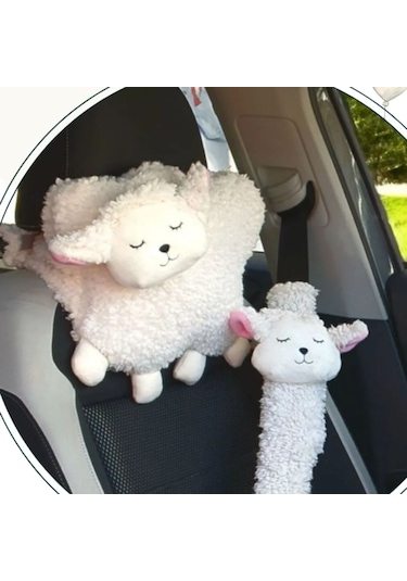 Tosbai Araba Boyun Yastığı Ve Emniyet Kemeri Kılıfı Seti Hayvan D