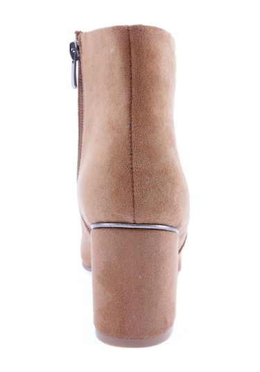 Dgn 111-2164-22k Kadin Fermuarli Topuklu Kisa Bot 111-2164-R1783 Taba