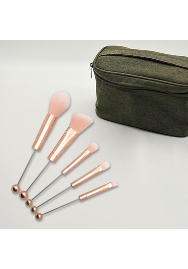 Suntek 5 Adet Boncuklu Göz Farı Allık Kozmetik Fırçalar