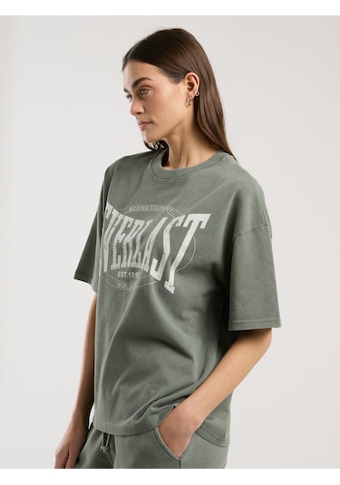 Everlast Authentic Boxing Wmn Oversize Haki Kadın Tişört Haki