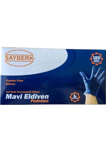 Sayberk Termoplastik Pudrasız Eldiven-100'lü - Large L