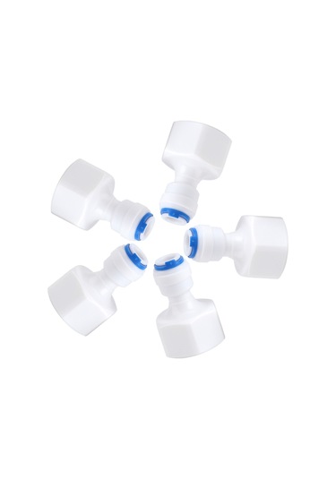 Kosona 6 Adet Paket Ro Su Filtresi Bağlantısı - G1/4'den G1/2'ye Hızlı Bağlanabilir, Sızıntı Engellli, Plastik Malzeme