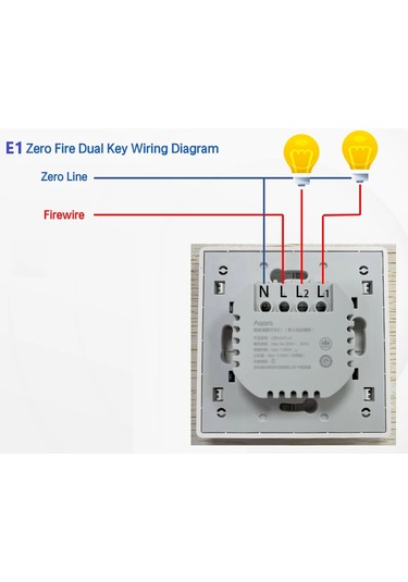 Aqara E1 Duvar Anahtarı Nötr Yok Nötr Akıllı Ev Zigbee 3.0 1 Adet