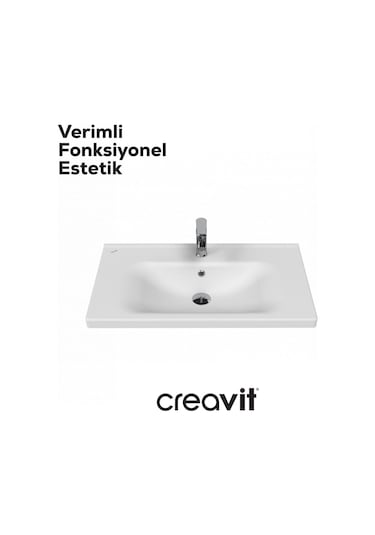 Creavit Eksen Etajerli Lavabo 80 Cm Beyaz Ek080-00cb00e-0000