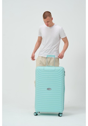Keo-plus Turkuaz Büyük Boy Silikon Kırılmaz Pp Valiz Turkuaz