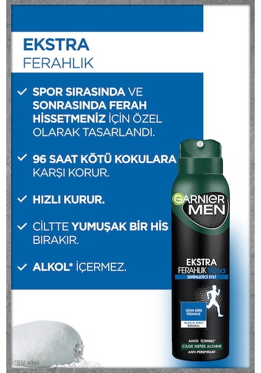 Garnier Men Ekstra Ferahlık Antiperspirsant Erkek Deodorant 150 ML