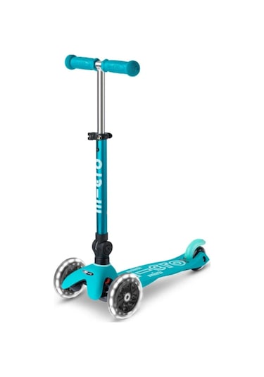 Mini Micro Scooter - Deluxe Foldable LED Aqua