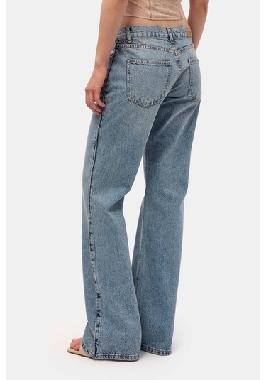 Itsbasic Kadın Kot Renk 4s6-32 Bootcut Fit Orta Bel Denim Jean
