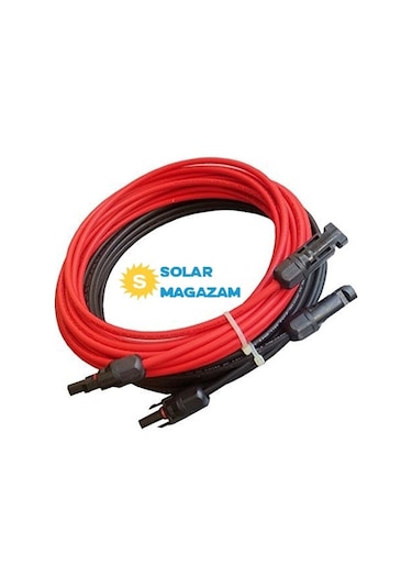 20mt Güneş Paneli Kablosu 10+10 Mt Mc4 Soketli 6mm