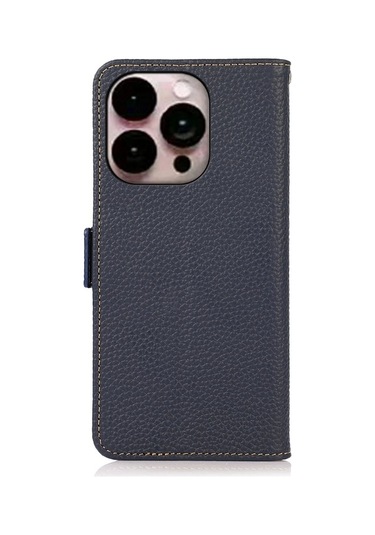 Moda Ctrx İphone Uyumlu 16 Pro Uyumlu Khazneh Yan Manyetik Litchi Hakiki Deri Rfıd Kılıf Diğer