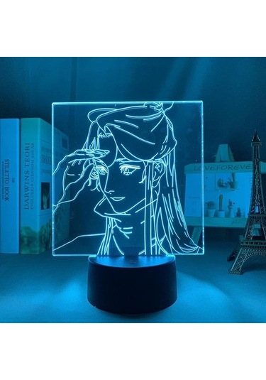 Goldenqian Anime Led Işık Tian Guan Ci Fu Için Yatak Odası Dekoru Gece Lambası Doğum Günü Hediyesi Bl Manga Odası 3d Lamba Cennet Resmi Blessin 3r5k9e Siyah