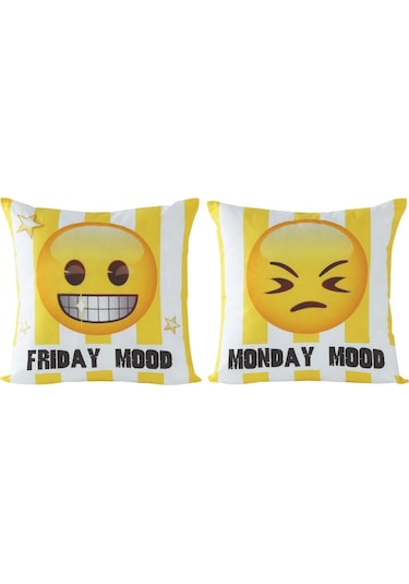 Taç Lisanslı Kırlent Emoji Mood 40x40