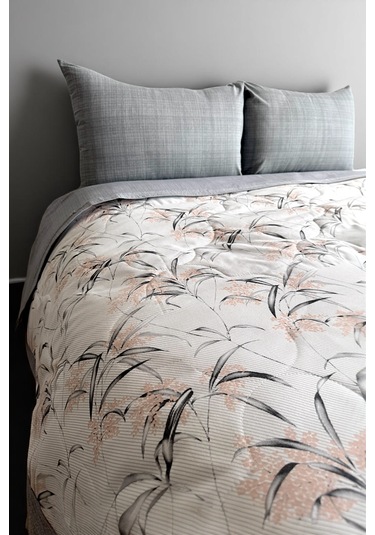 Alla Turca Tek Kişilik Yazlık Uyku Seti Düz Çarşaflı Natura Gri Gri