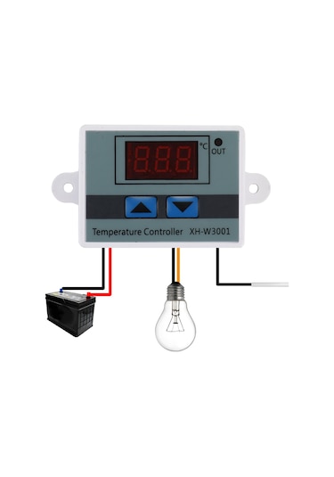 Yaozixa Xh-w3001 Mikroişlemci Sıcaklık Kontrol Cihazı - Akvaryum, Yumurta Fincanı İçin Isıtma/soğutma Fonksiyonu, Lcd Ekranlı, 24v