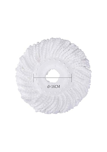 Prestigegoods Srıwen 3 Adet Mikrofiber Yedek Mop Başlığı Beyaz - 360 Döndürme İçin/