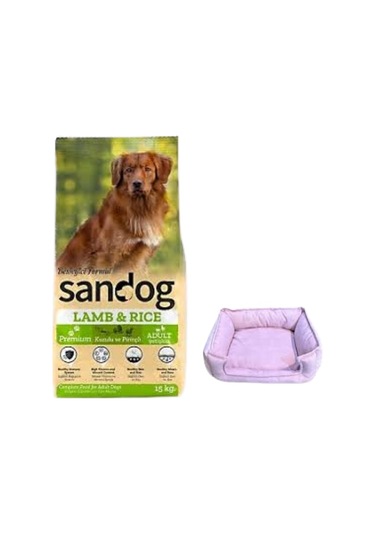 Sandog Premium Lamb&rice Yavru Köpek Maması 15 Kg,mini Small Mor Yatak