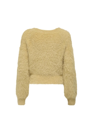 Only Onllulu Ls Rıb Short O-neck Cc Knt sarı