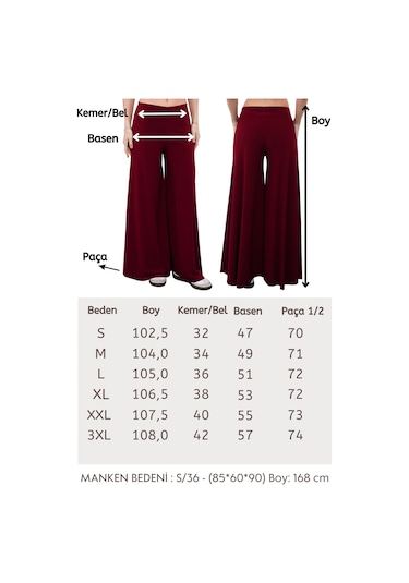 Penyebizden Pantolon Etek-bordo