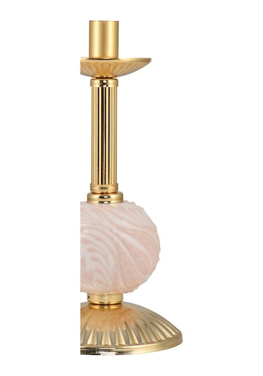 DEDE TEKLİ BORULU KREM ÇİNİLİ MUMLUK GOLD DEKORATİF OBJE