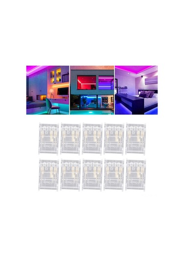 Ximistore9 10 Adet 3pin 10mm Cob Led Şerit Bağlayıcı - Kaynağımsız, Pc Malzeme, Sorunsuz Bağlantı, Ev/ofis Uygun