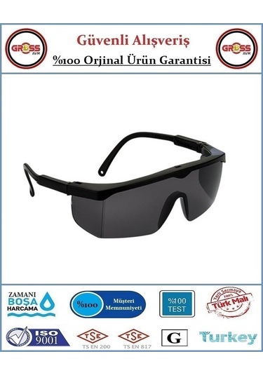 Kaynakçı Siyah Camlı Koruyucu Gözlük