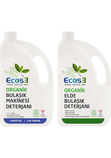 Ecos3 Organik Bulaşık Yıkama Seti (2 X 2,5 Lt)