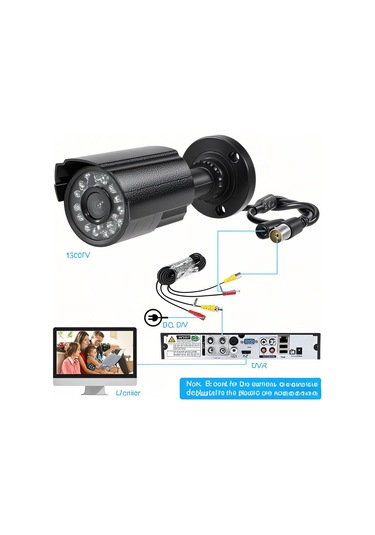 Aubyhe Ip66 Su Geçirmez 1200tvl Cctv Kamera, 24 Infrared Işık, Gündüz/gece Görüşü, Metal Kasa, Dışarıda Ve İçerde Kullanım