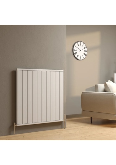 Lojimax Alüminyum Dekoratif Radyatör Flat Line 500x894mm 9 Dilim Dokulu Beyaz 724 W Yüksek Isıl Güç