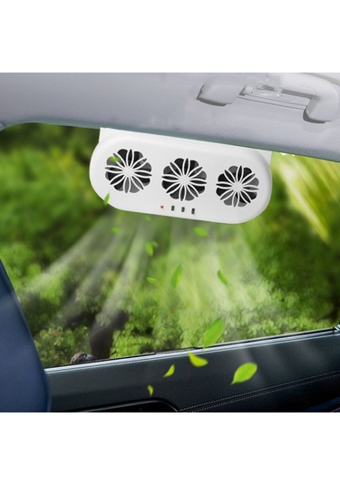 Usb Eklenti Araba Penceresi Egzoz Fanı Araba Hava Sirkülasyonu Soğutma Havalandırma Fanı, Boyut:beyaz