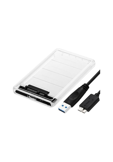 2.5 Hdd Kutusu Usb 3.0 Sata Harddisk Kutu - Şeffaf