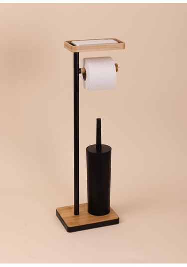 The Mia Tepsili Ve Fırçalı Tuvalet Kağıdı Standı Siyah 759 Siyah