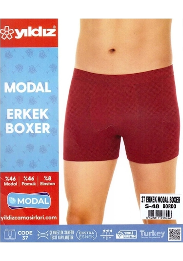 Yıldız Erkek Modal Likralı Boxer 37/42 - 6 Adet 001