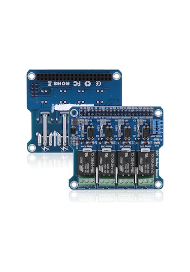 Ximistore9 Raspberry Pi A+/b+/2b/3b İçin 4 Portlu Röle Genişletme Kartı - Yüksek Gerilimli Cihaz Kontrolü, Fotoelektrik Yalıtımı, Led Durum Gösterici