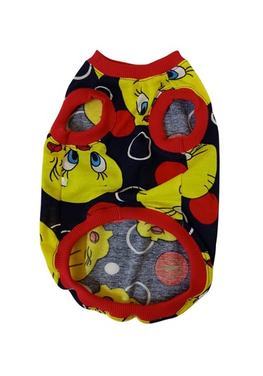 Gobo Tweety Desenli Kedi Köpek Tişörtü Kıyafeti
