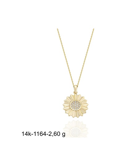 Güneş Çok Şık 14 Ayar Altın Kolye Altın