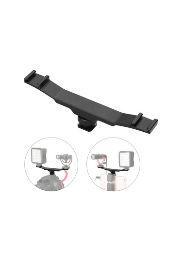Singree Çift Soğuk Ayakkabılı Uzatma Çubuğu - Led Işık Ve Mikrofon Montajı İçin Profesyonel Kamera Aksesuarı