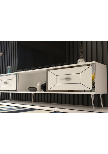 Arnoct Tv Sehpası Beyaz-gümüş