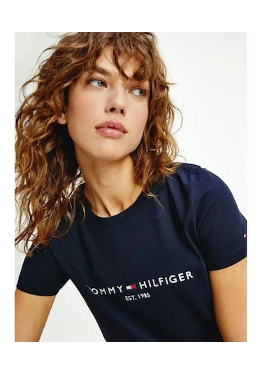 Tommyhilfiger Organik Pamuk Bayan T-shirt Lacivert