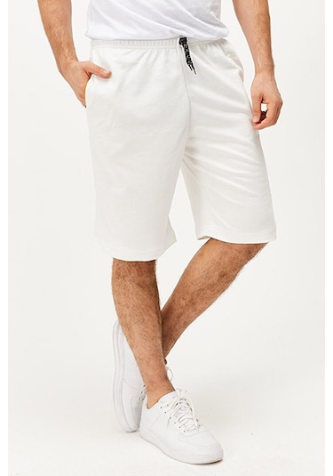 Wingetstar Cepli Bağcıklı Erkek Bermuda Şort Ekru