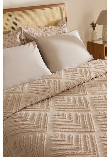 Karaca Home Velora Çift Kişilik Yatak Örtüsü Takımı Taş Taş