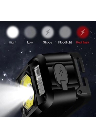 Pratik Sensörlü Sinyalli Kafa Lambası Wt-024 Renkli