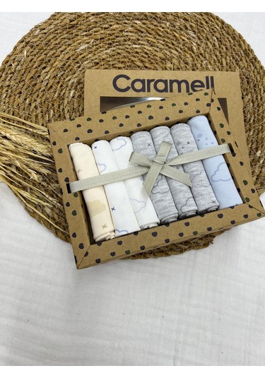 Bulut Desenli Bebek Ağız Mendili 7'li 2025