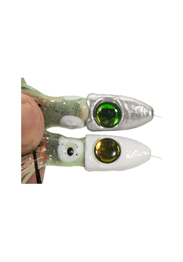 Reedark Gümüş Başlı 15g Kurşun Bağlı Silikon Ahtapot Balık Yemi Kabuklu Paket