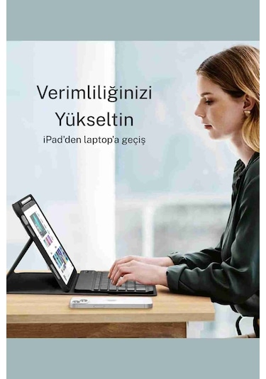 Galaxy Tab A9 Plus Uyumlu X210/x215/x216/x218 Klavyeli Tablet Kılıfı Klavye + Stand