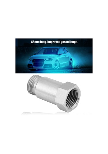 Yaozixa 304 Paslanmaz Çelik Oksijen Sensör Uzatıcı M18-1.5, 45mm Uzunluk, Yakıt Verimliliğini Artırır, 2 Adet Set