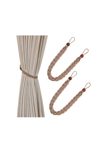 Yenilikçi Etnik Stil Çin Düğümü Perde Askısı Hassas El Dokuma Perde Askısı Kahverengi Diğer