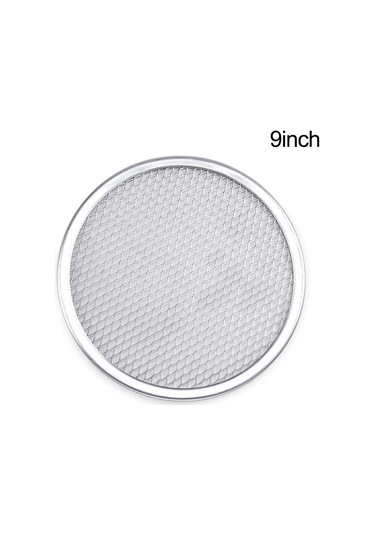 Tost Ve Kekler İçin De Kullanılabilen Çok Yönlü Pizza Tabağı 9 İnch Gümüş