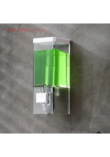 6x6x16.5cm-250ml Manuel Sabunluk Şeffaf Duvara Monte Banyo Temizleyici Şampuan Duş Jeli Konteyner Şişe