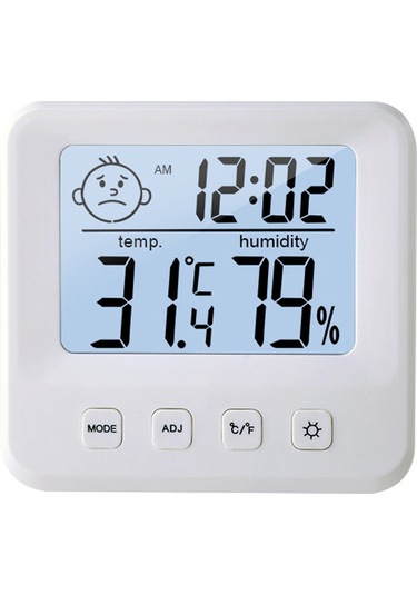 Lemestar Ev, Seracılık, Depo İçin Dijital Sicaklık Nem Ölçer - Zaman Gösterimi, Alarm Ve Işıklandırma Özelliği - Beyaz 1222s Pil İle Gönderilir