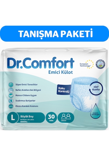 Dr.Comfort Yetişkin Emici Külot Büyük Boy L 30'Lu